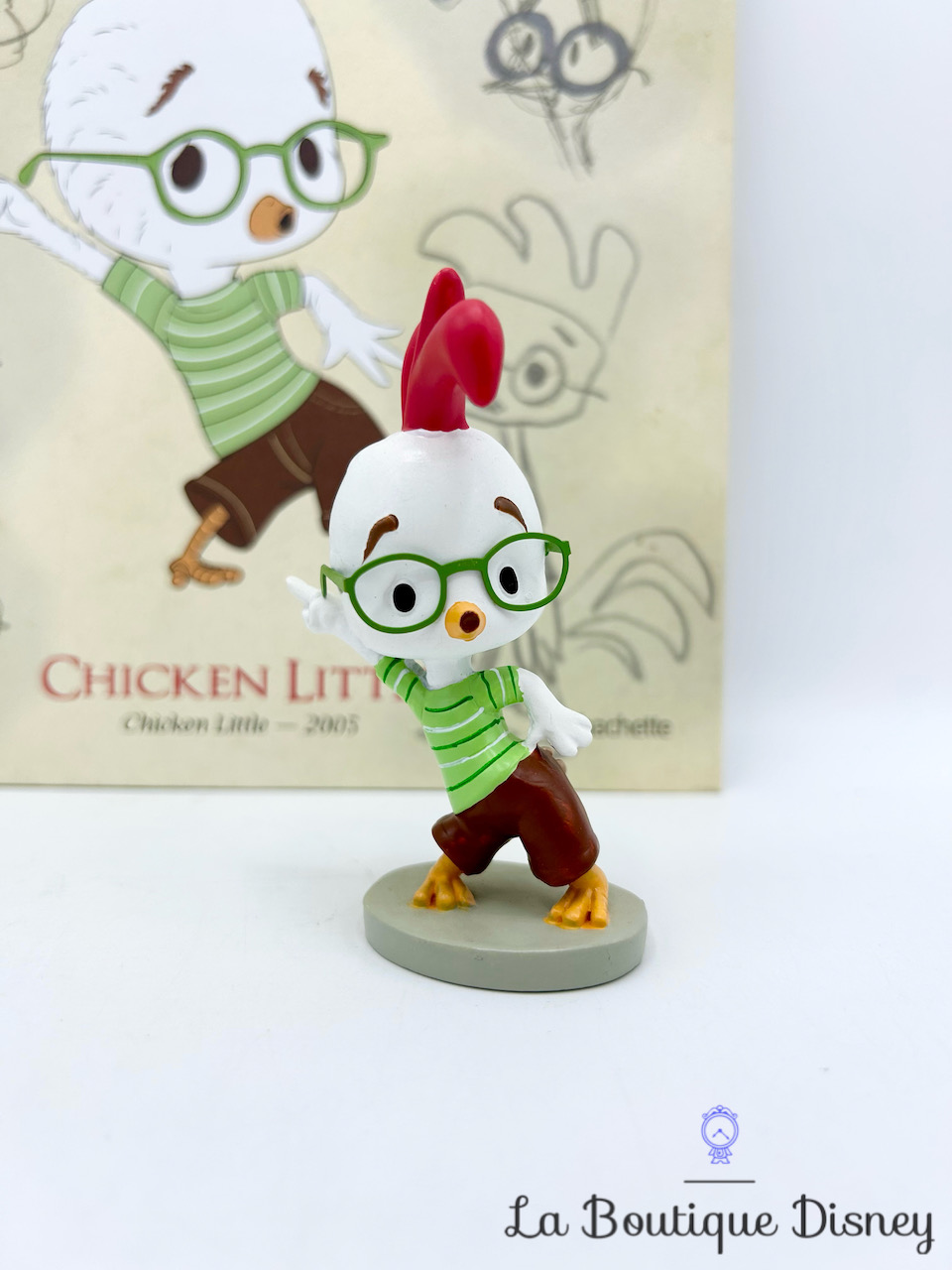 livre-figurine-de-collection-résine-chicken-little-disney-hachette-encyclopédie-0
