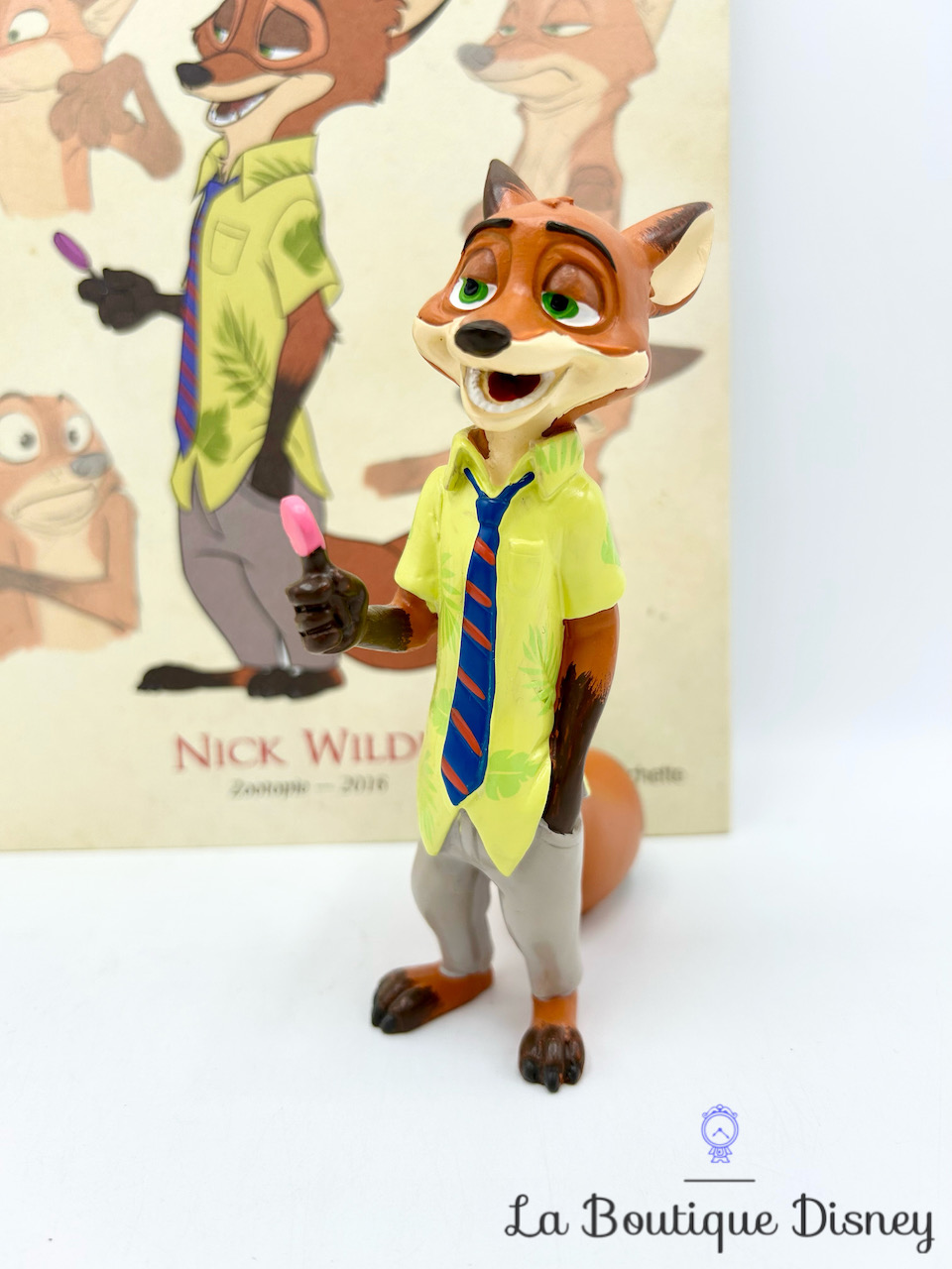 livre-figurine-de-collection-résine-nick-wilde-zootopie-disney-hachette-encyclopédie-1
