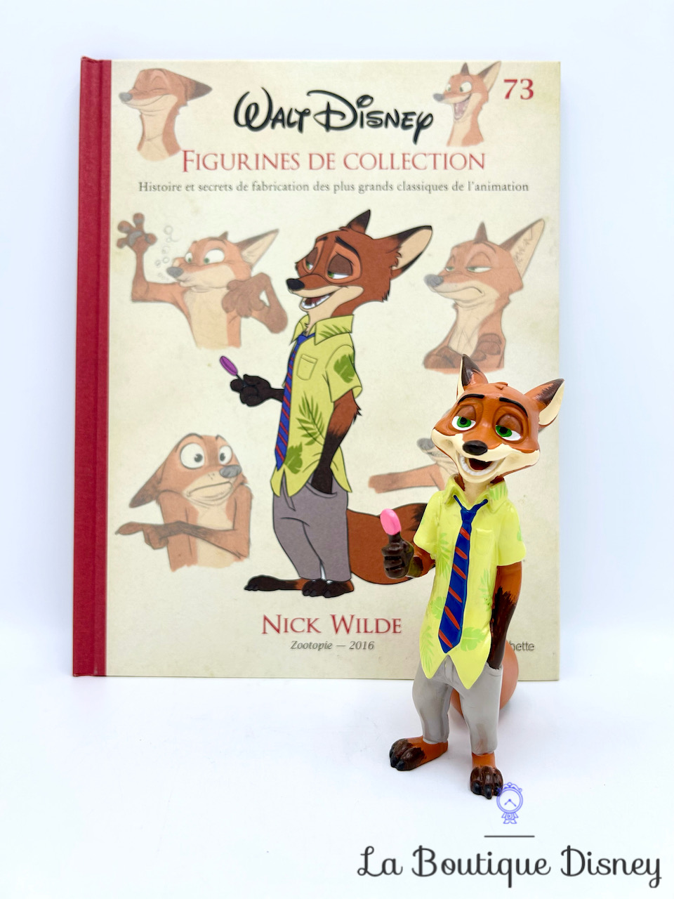 Livre Figurines de collection Nick Wilde Disney Hachette 73 Encyclopédie résine Zootopie