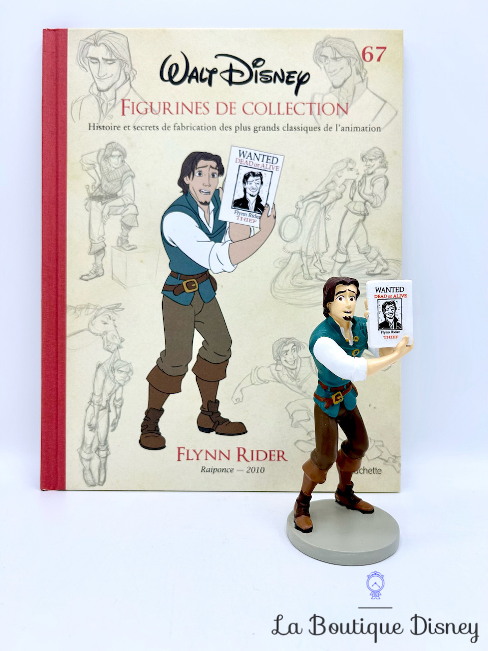 Livre Figurines de collection Flynn Rider Disney Hachette 67 Encyclopédie résine Raiponce