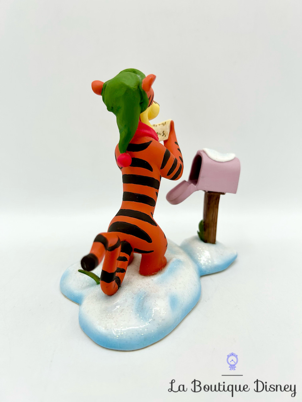 Figurine résine Tigrou Tigger Noël Disney Winnie lOurson boite aux lettres 9 cm