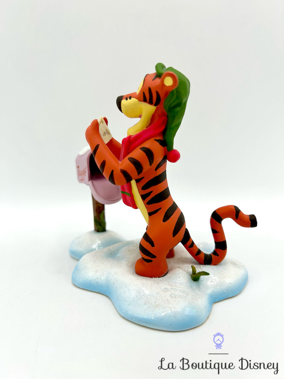 Figurine résine Tigrou Tigger Noël Disney Winnie lOurson boite aux lettres 9 cm