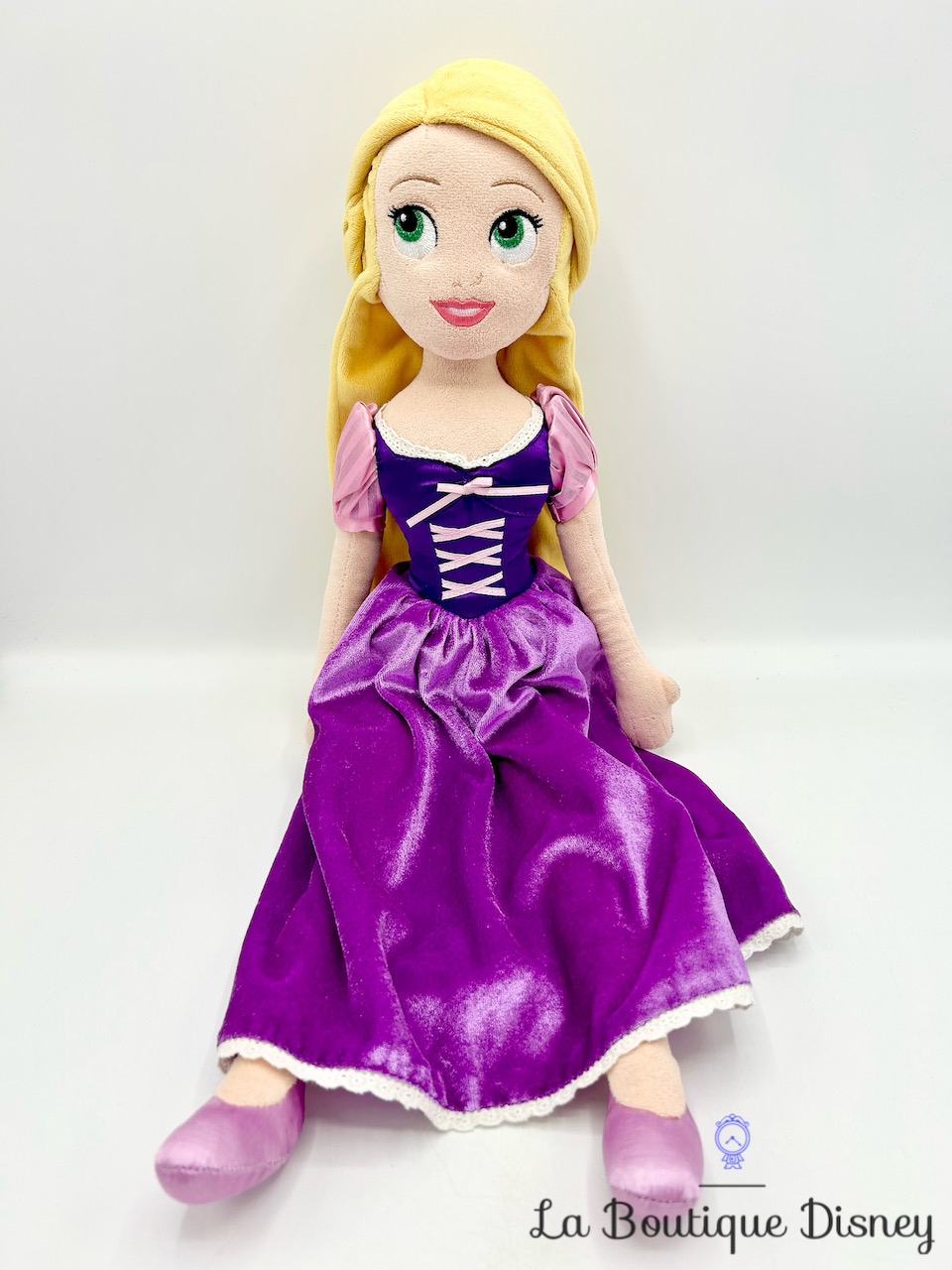 Poupée chiffon Raiponce Disney Parks Disneyland peluche princesse robe velours violet 52 cm
