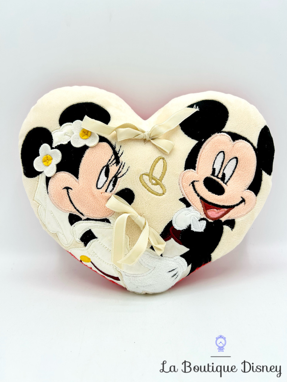 Coussin Bagues Minnie Mickey Mouse mariés Disneyland Paris Disney mariage coeur