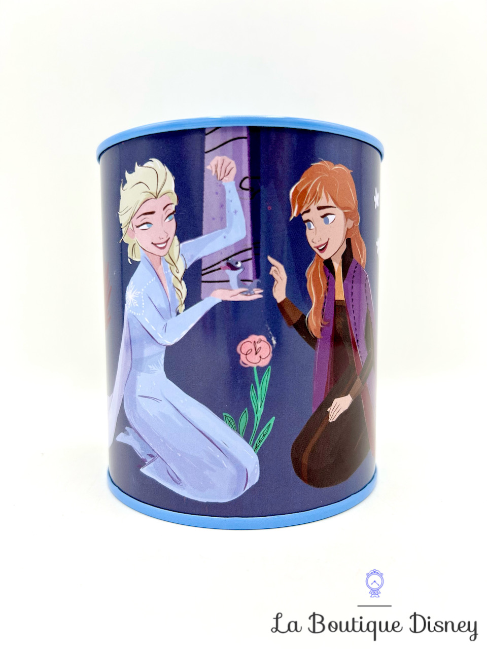 Tirelire métal Anna Elsa La reine des Neiges 2 Disney Frozen W&O Products bleu