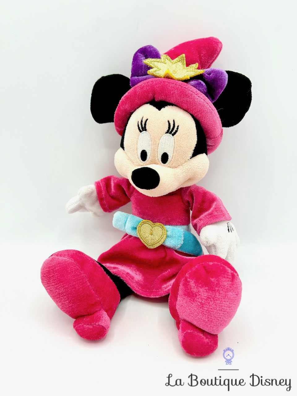 Peluche Minnie 20 ème anniversaire Disneyland Paris 20 ans Disney rose 30 cm