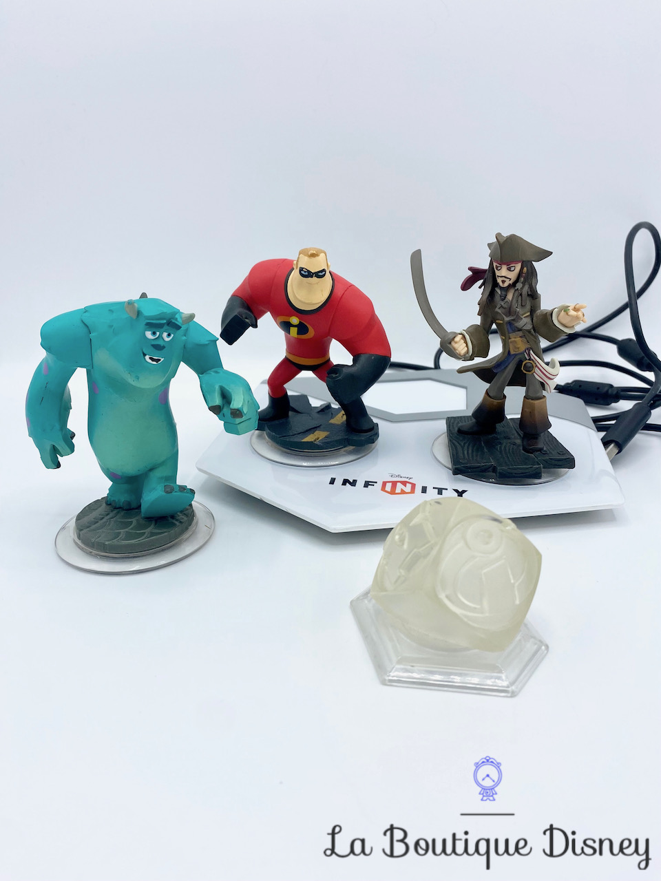 Figurine Disney Infinity Pack Démarrage Mr Insdestructible Sulli Jack Sparrow Jeu vidéo plateforme