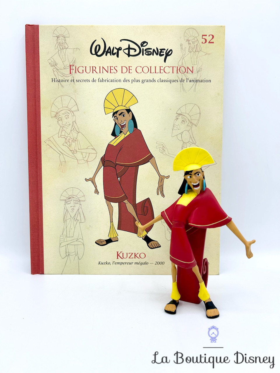 Livre Figurines de collection Kuzko Disney Hachette 52 Encyclopédie résine Kuzko l\'Empereur Mégalo