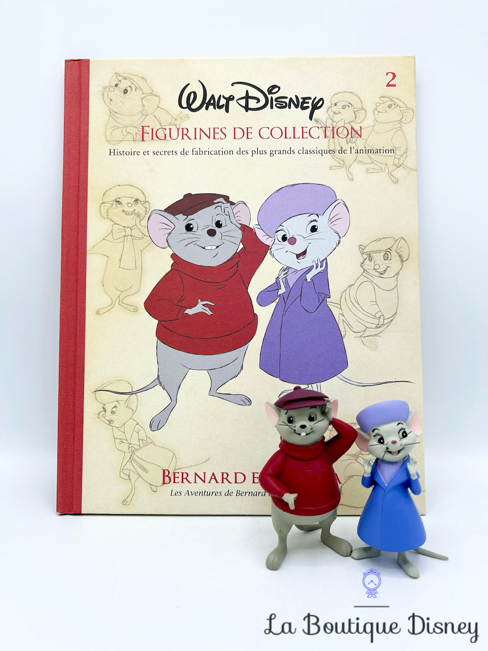 Livre Figurines de collection Bernard et Bianca Disney Hachette 02 Encyclopédie résine Les Aventures de Bernard et Bianca
