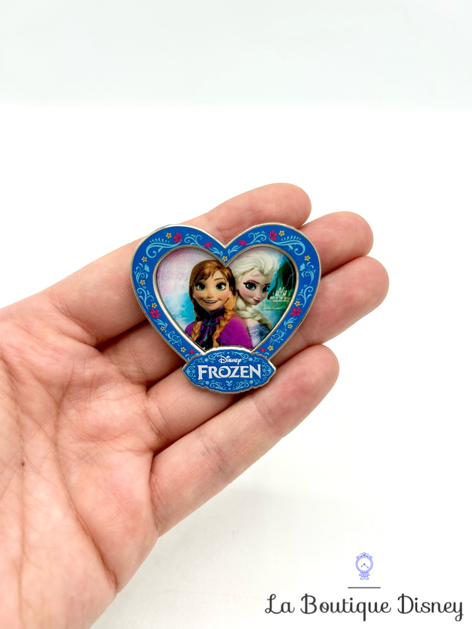 Pin Frozen Elsa & Anna Opening Edition Disneyland Paris 2013 Heart Frame Coeur 97857