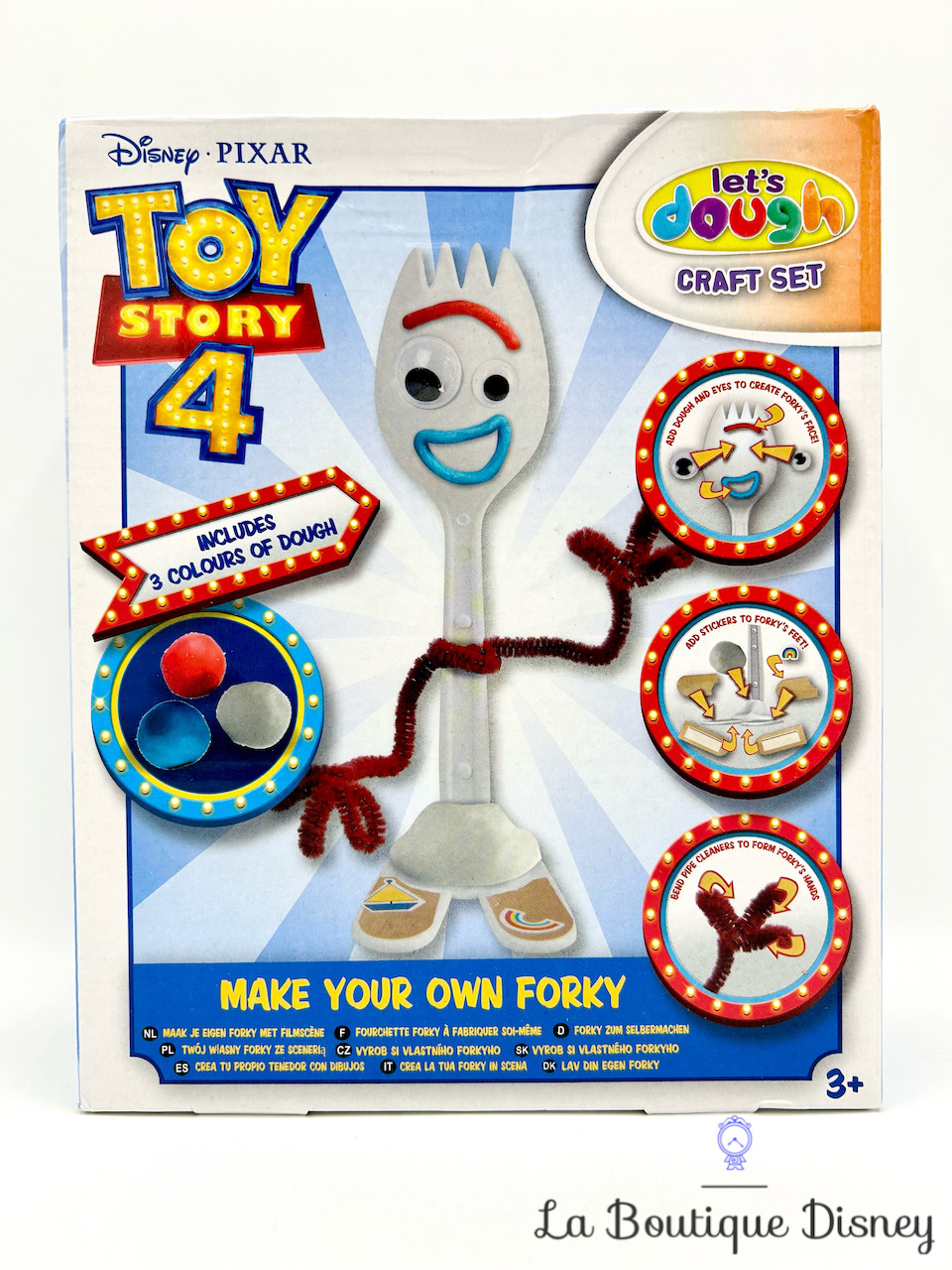Jouet Fourchette Toy Story 4 Disney Set Let\'s Dough Craft Set Make your own Forky