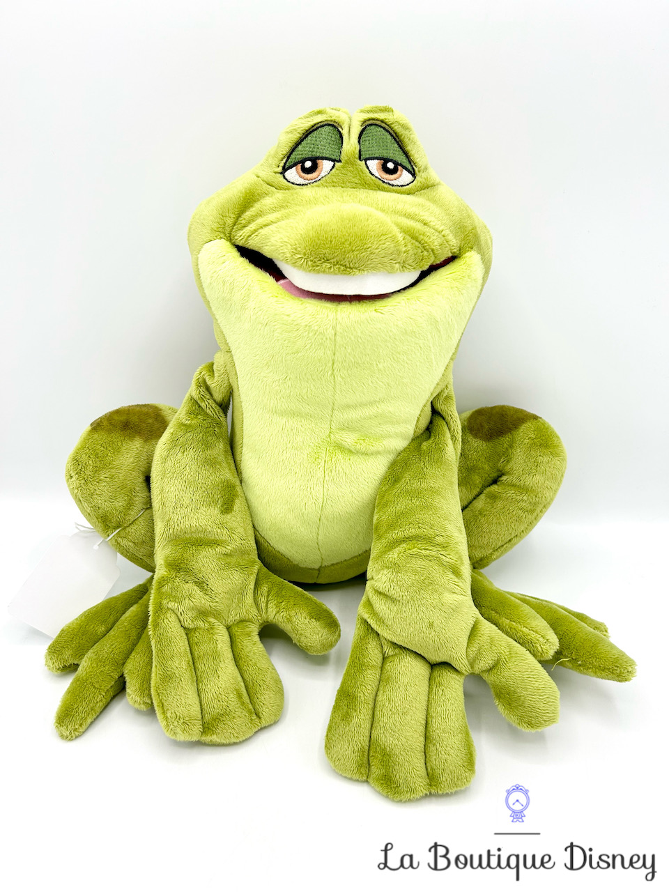 Peluche Prince Naveen Grenouille Disney Store 2009 La princesse et la grenouille vert 30 cm