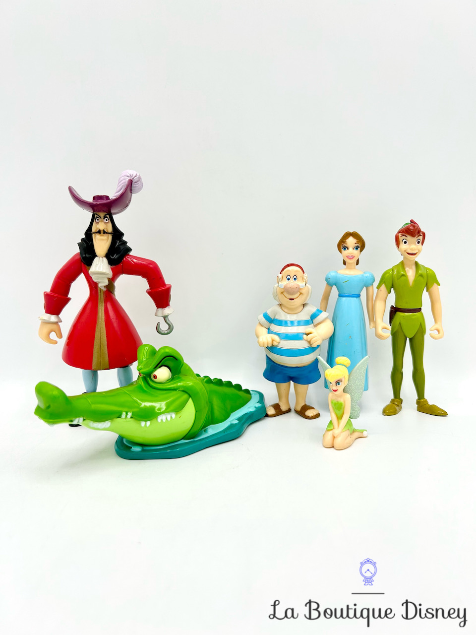 Figurines Peter Pan Playset Disney Store Ensemble de jeu Wendy Mouche Crocodile Crochet