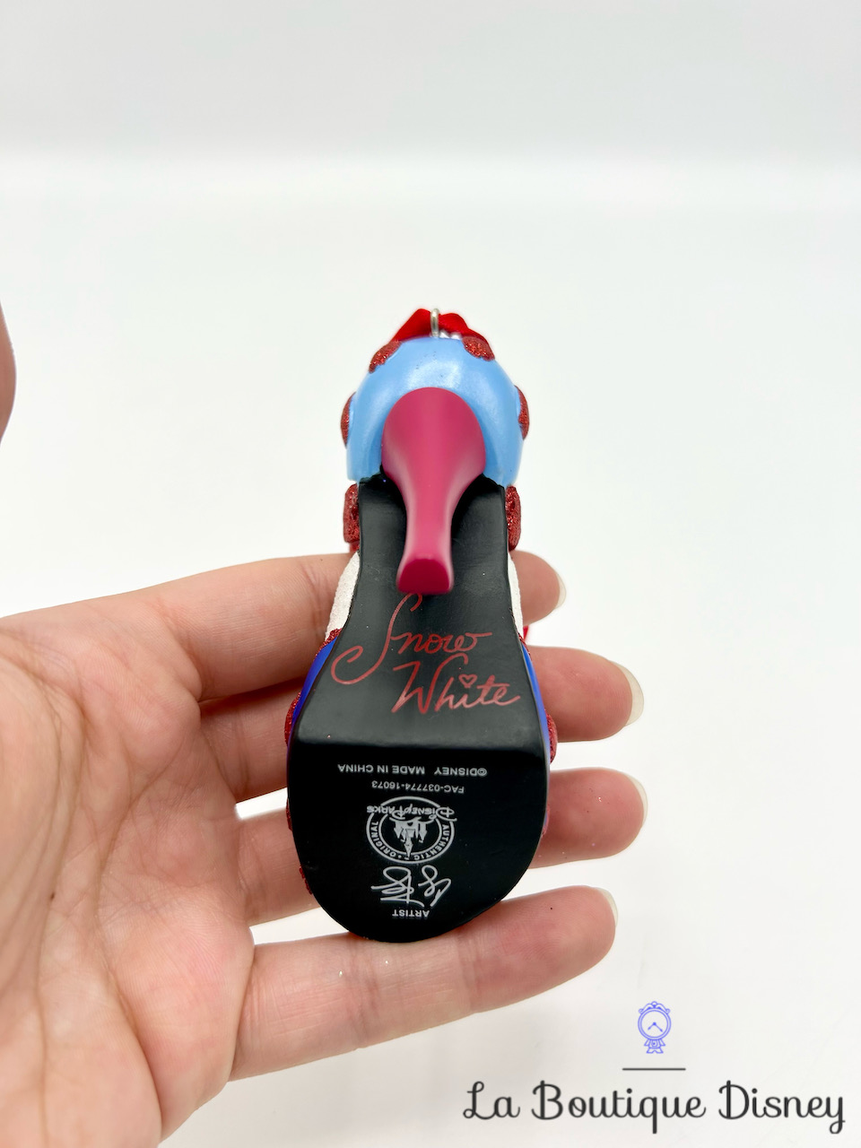 Ornement Noël Mini Chaussure Blanche Neige décorative Disney Parks 2016 Disneyland Snow White Runway Shoe boule suspension