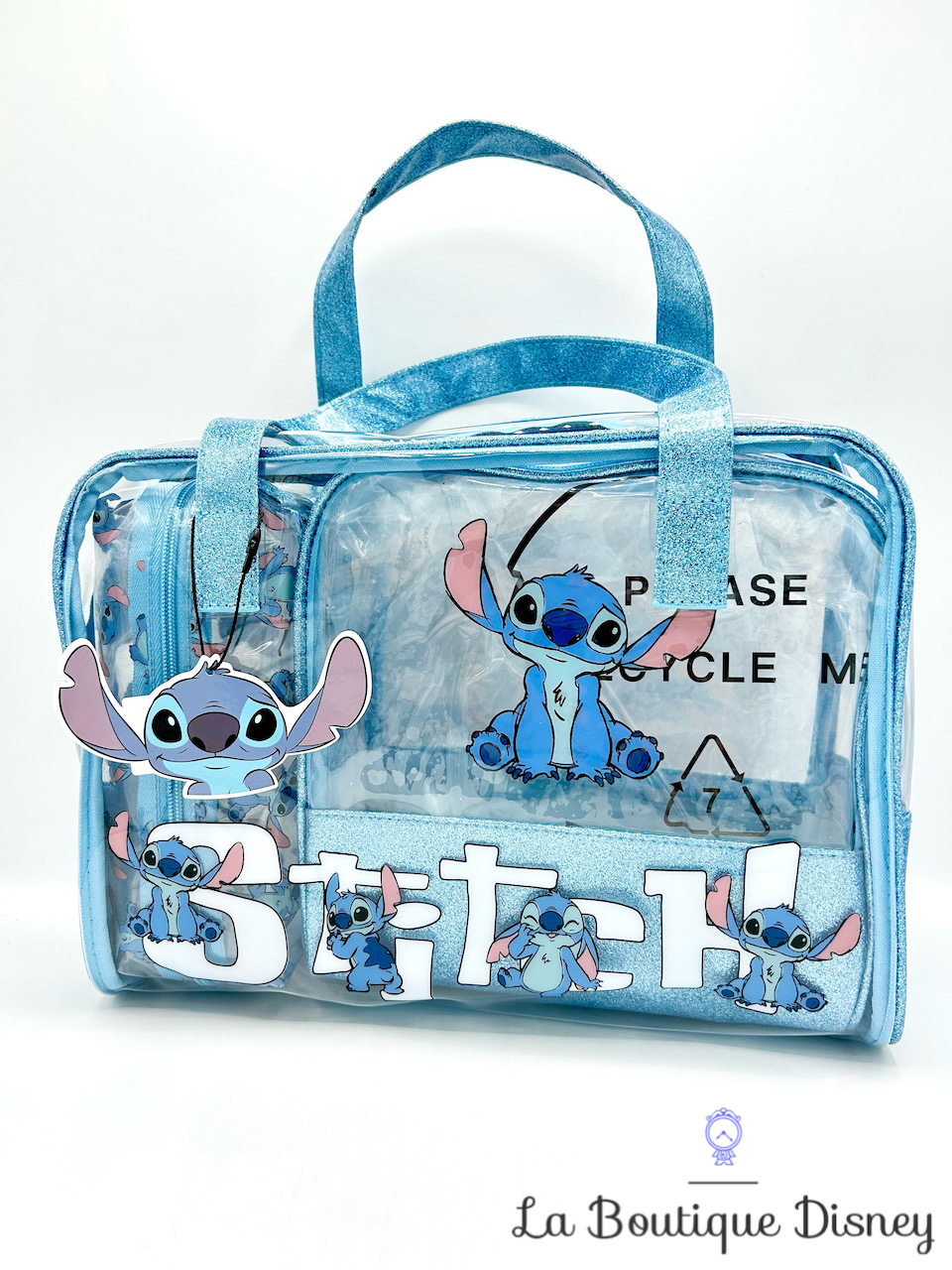 Sac Vanity Stitch Disney Primark trousse pochette bleu