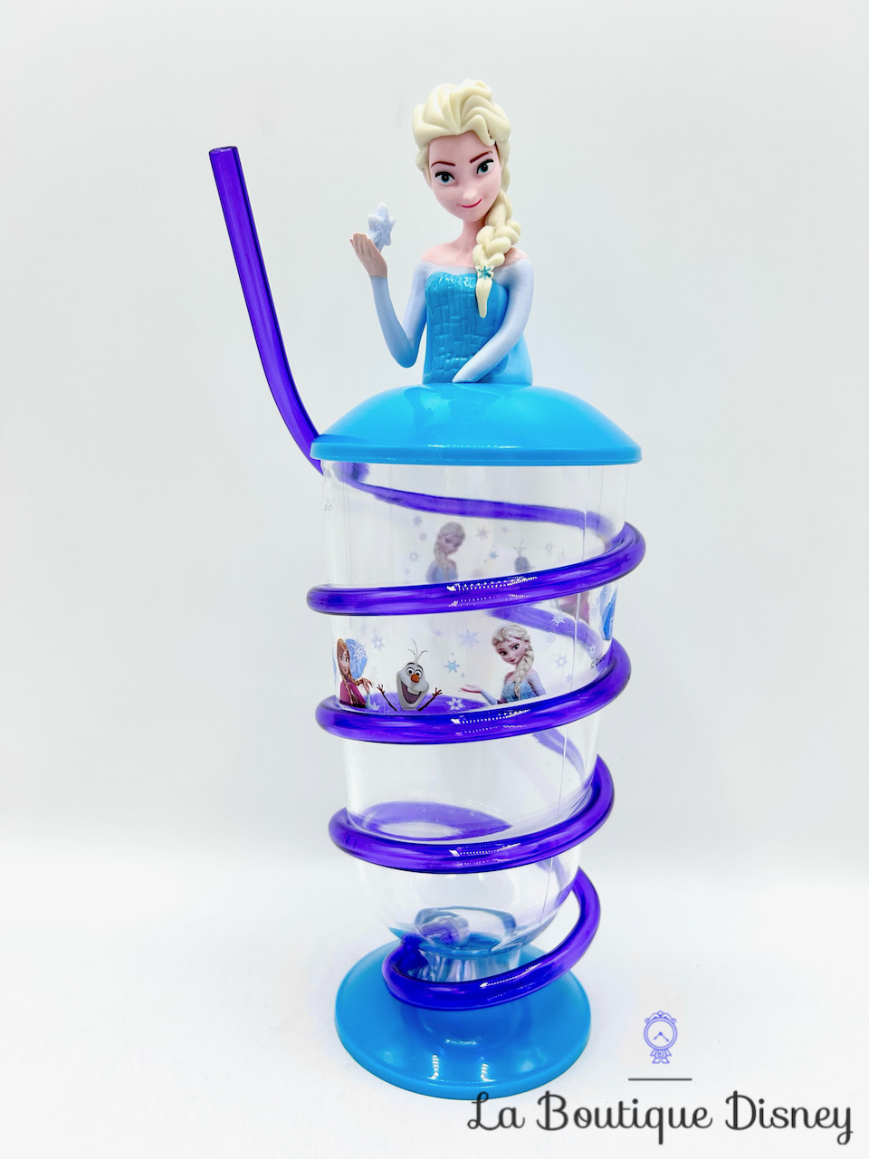 Gobelet paille Elsa La reine des neiges Disney verre plastique