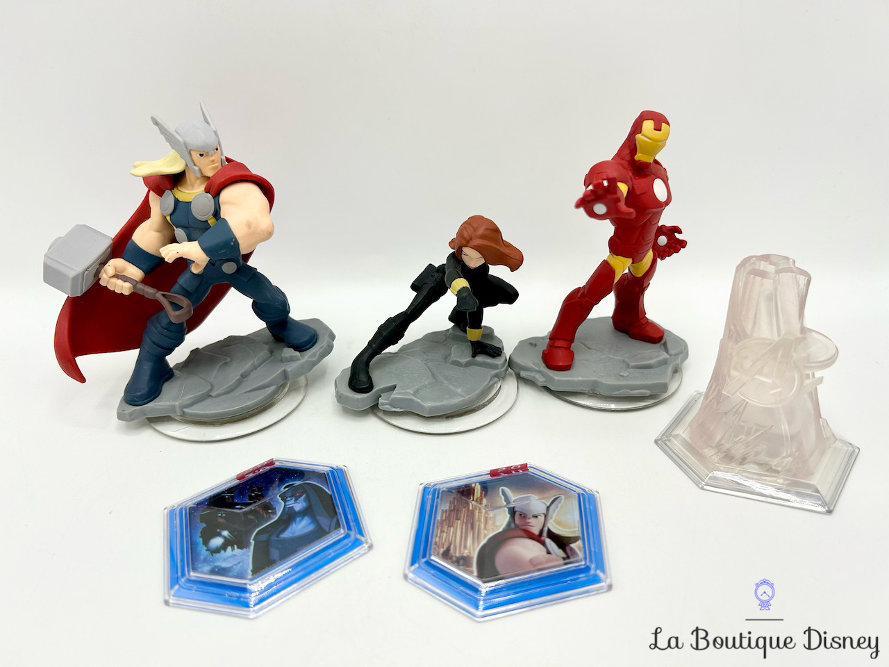 Figurine Disney Infinity 2.0 Pack Démarrage Marvel Thor Black Widow Iron Man Base Jeu vidéo