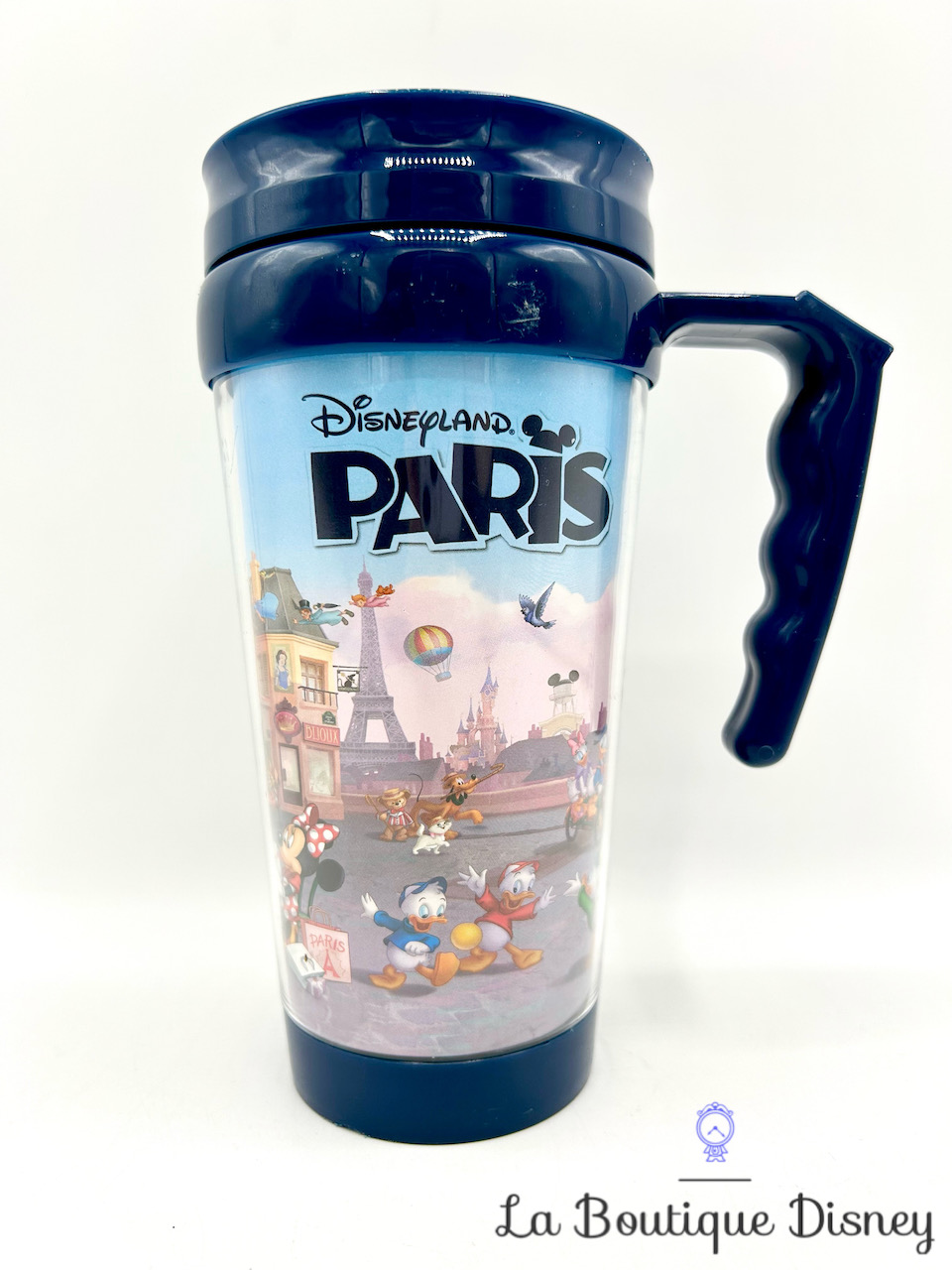 Thermos Disneyland Paris Ville Tour Eiffel Mickey Minnie restaurant repas bleu mug voyage