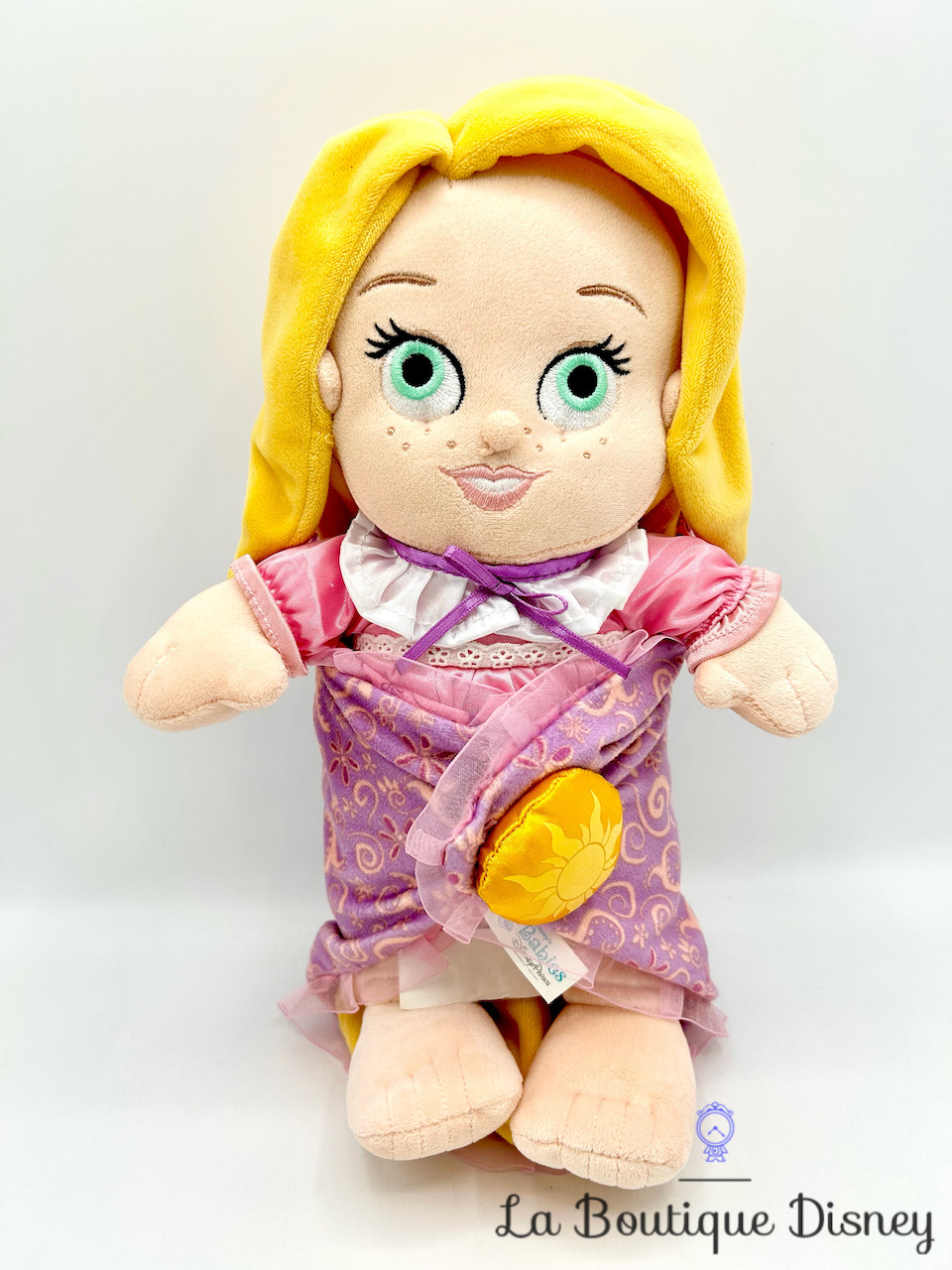 Peluche Raiponce Disney Babies Disney Parks Disneyland princesse couffin couverture rose violet