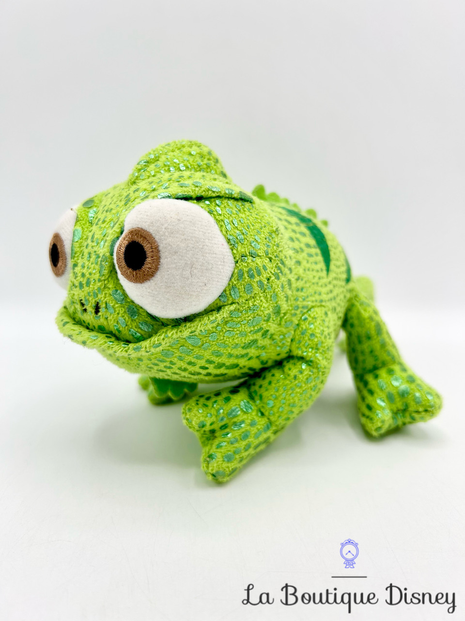 Peluche Pascal Disney Store 2015 Raiponce caméléon vert 23 cm