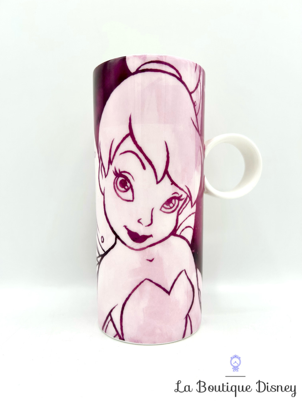 Tasse Fée Clochette rose Disney Store Exclusive mug Peter Pan haut anse ronde