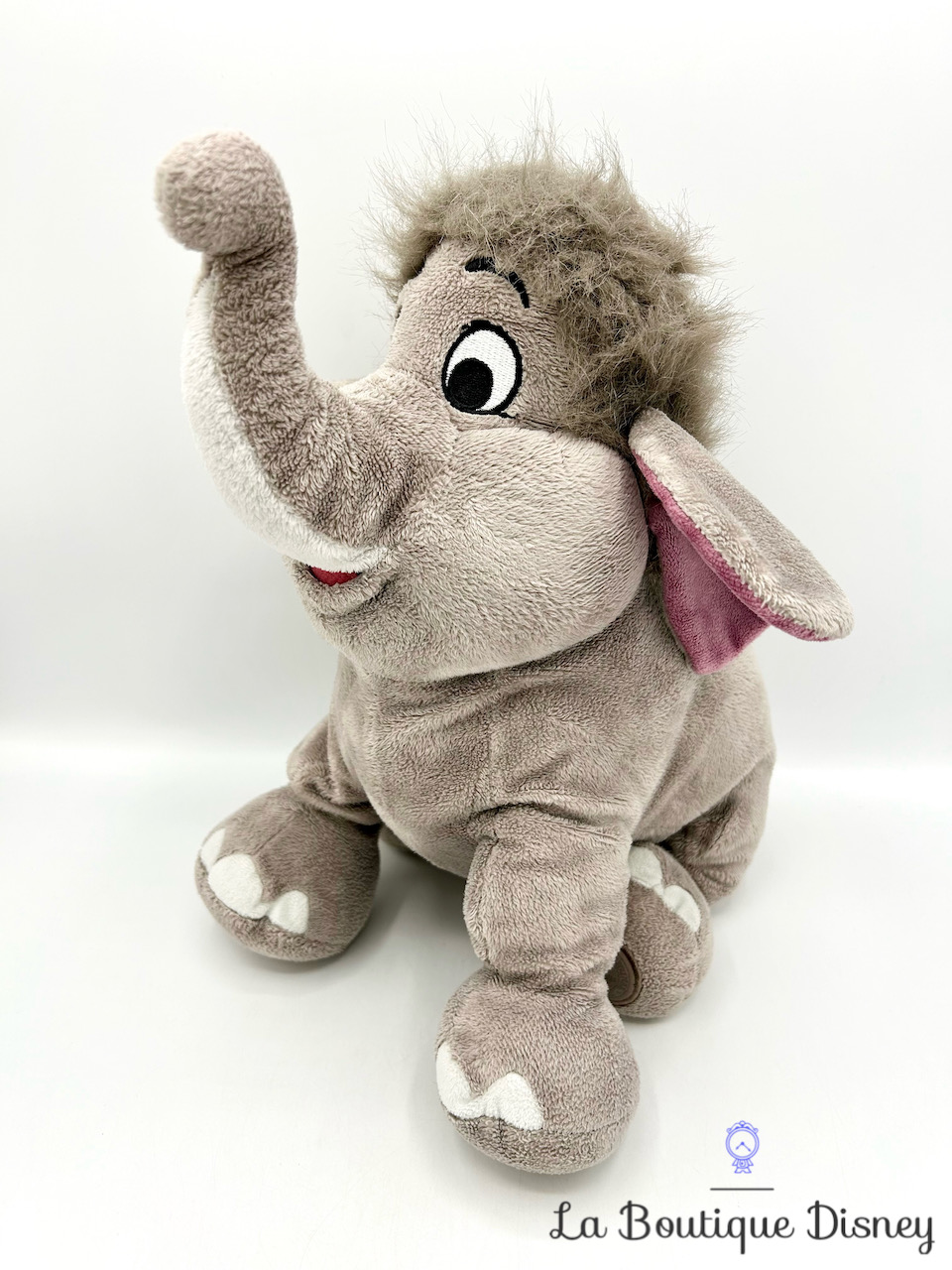 Peluche Junior éléphant Le livre de la jungle Disney Store 2013 gris écusson 37 cm