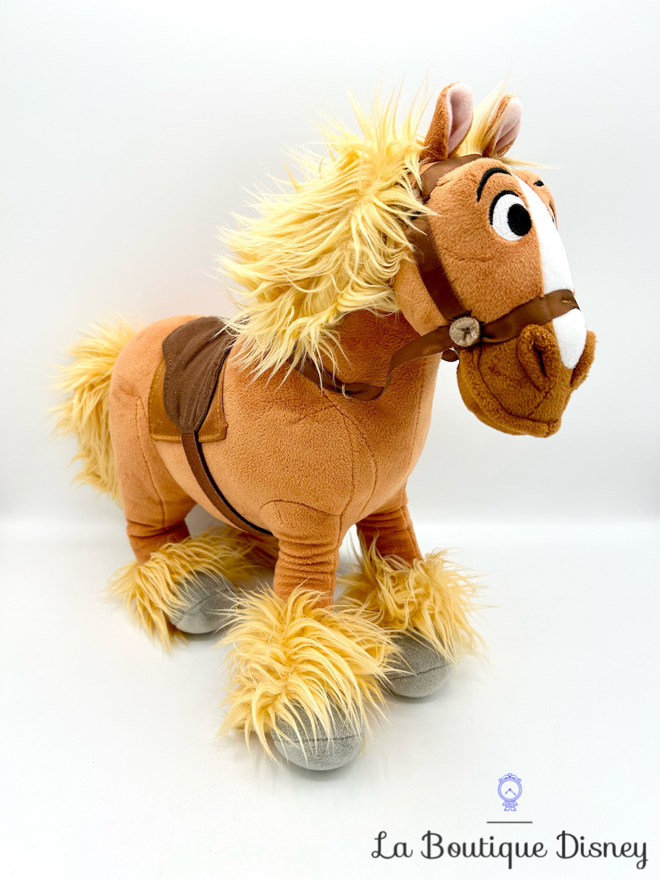 Peluche Philibert cheval La Belle et la Bête Disney Store 2016 marron écusson 40 cm
