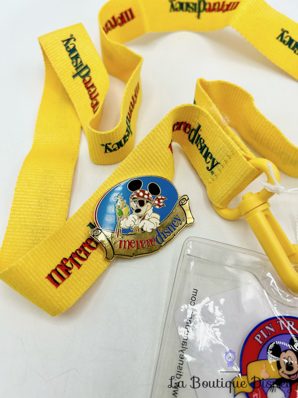 Pin Mercredisney Lanyard Opening Edition Disneyland Paris 2004 Mickey Mouse Pirate Lanière 33636