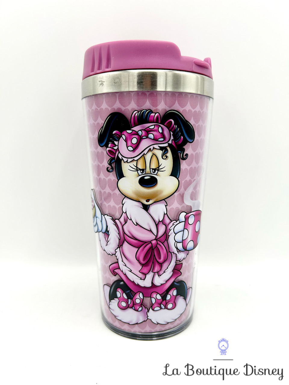 Thermos Minnie Mouse Mornings aren\'t Pretty Disney Parks mug voyage Disneyland Paris rose matin