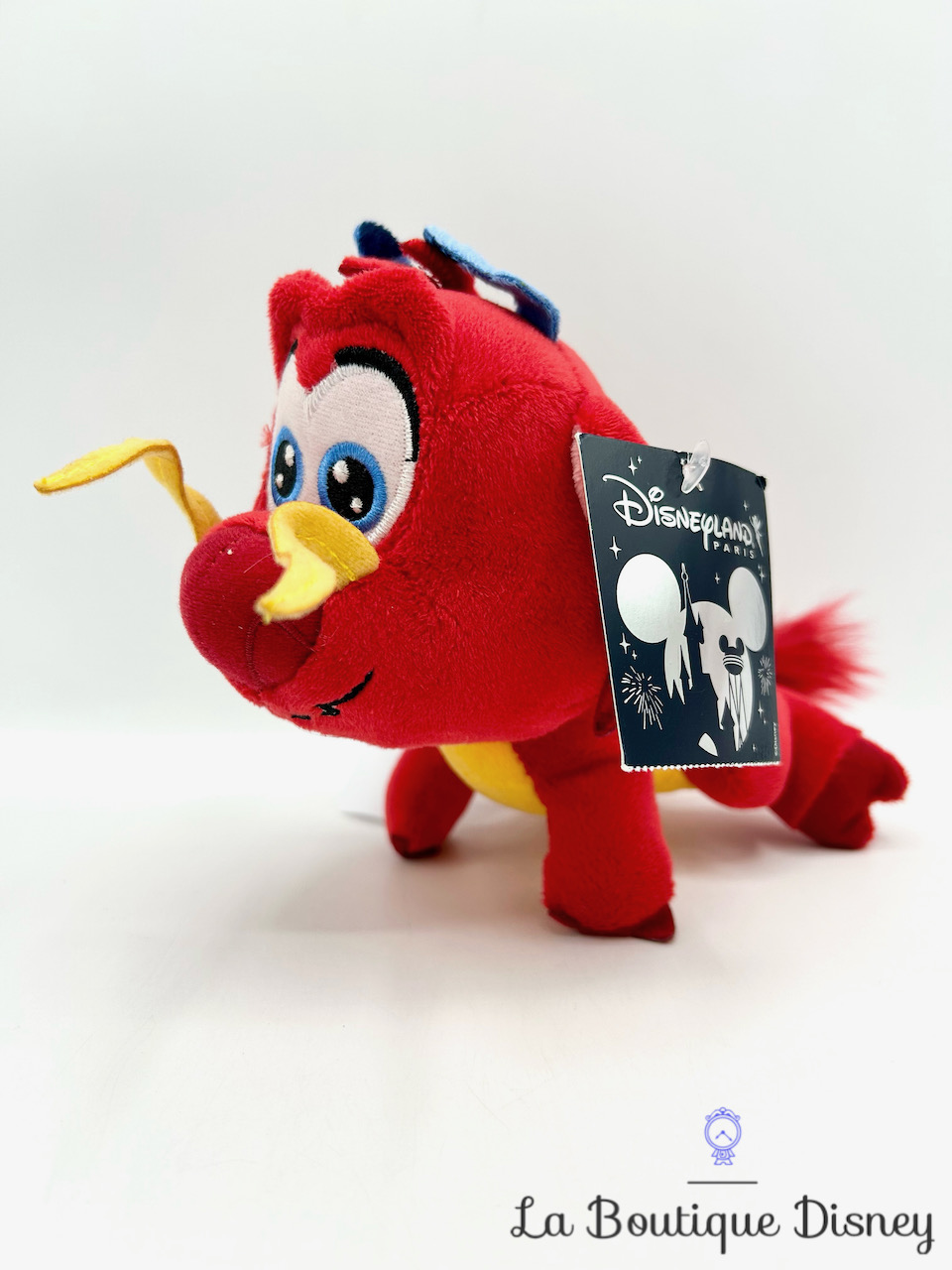 Peluche Mini Mushu Naif Disneyland Paris Disney Mulan dragon rouge 13 cm