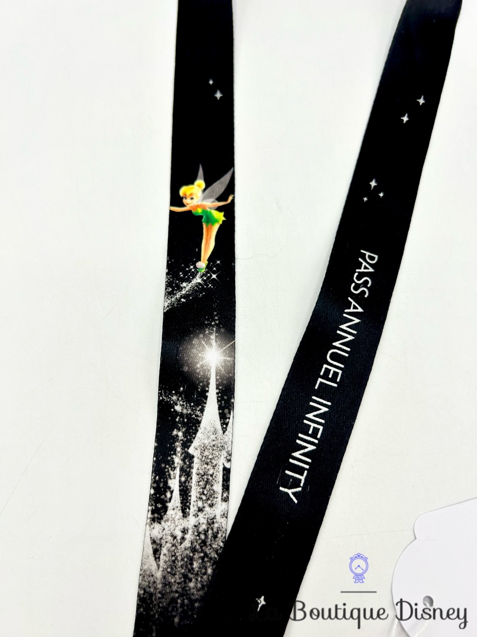 lanière-pins-fée-clochette-pass-annuel-infinity-disneyland-disney-tour-de-cou-cordon-noir-0