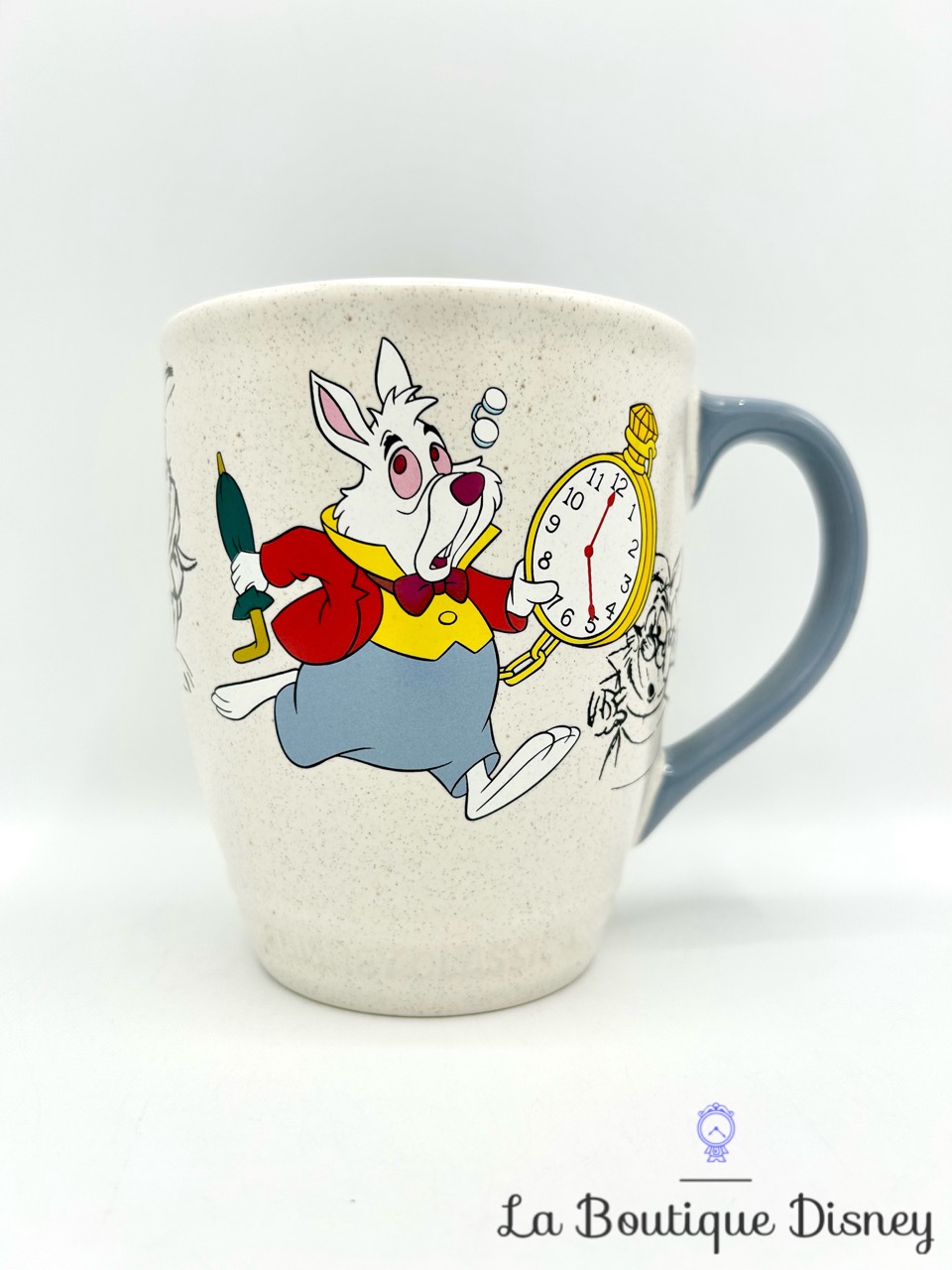 Tasse Lapin Blanc Animé Disney Store 2018 mug Classic Alice au Pays des Merveilles blanc gris dessins