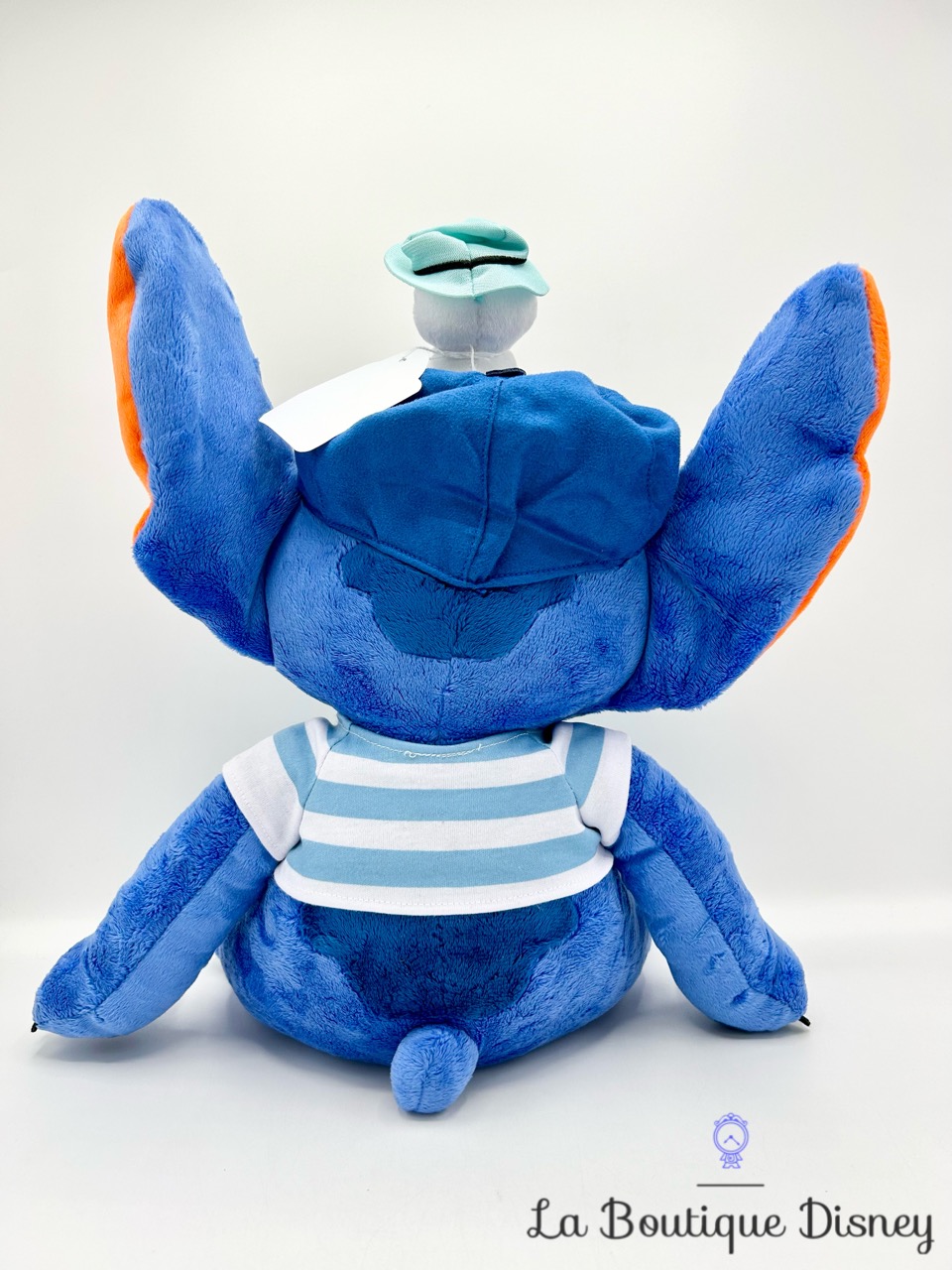 Peluche Stitch Canard Marin Disneyland Paris 2024 Disney tee shirt rayures 36 cm