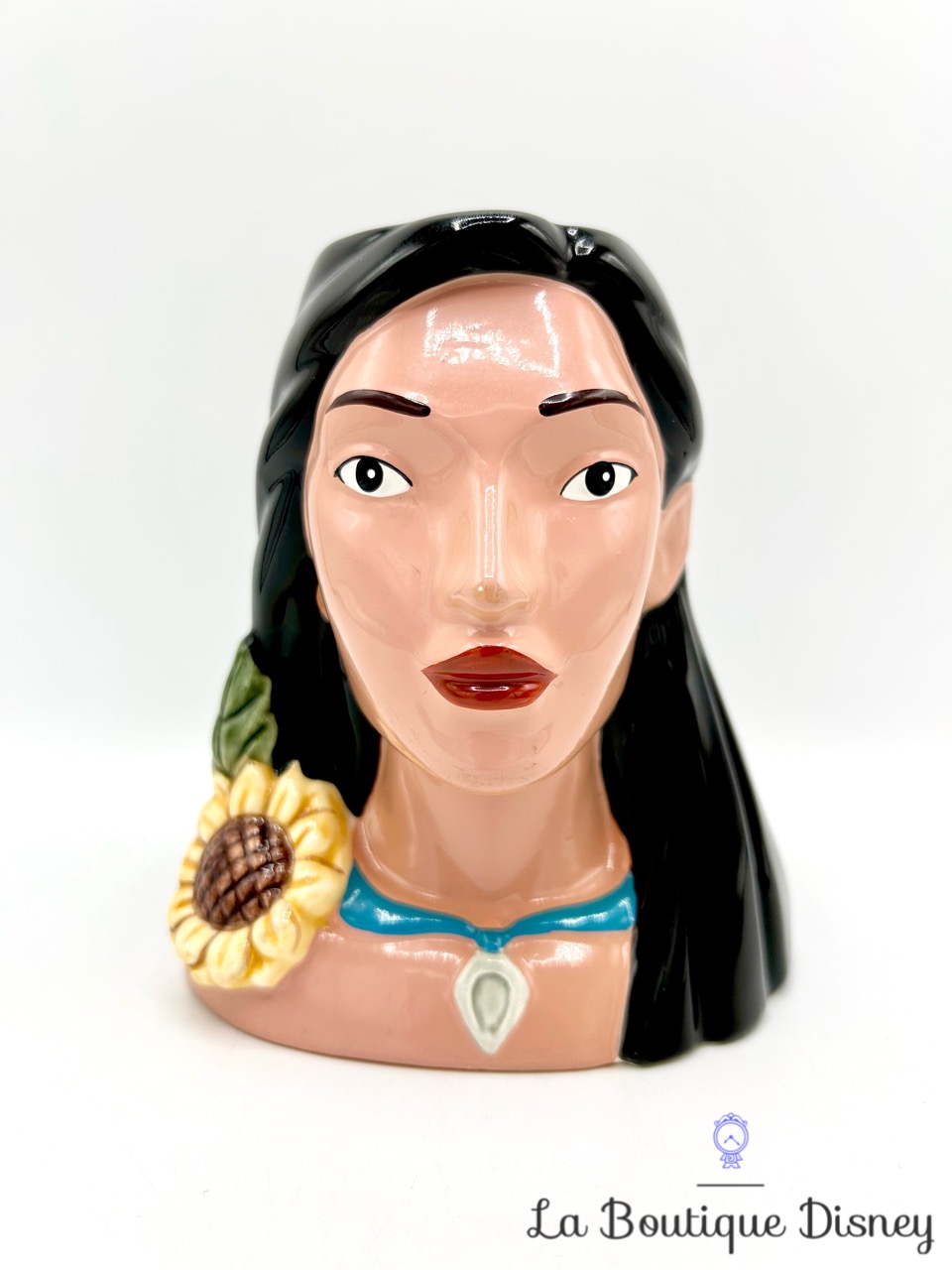 tasse-pocahontas-disney-applause-vintage-RARE-visage-relief-3D-2