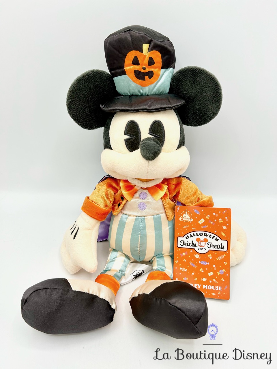 Peluche Mickey Mouse Halloween Tricks and Treats Disney Parks 2020 chapeau citrouille 38 cm
