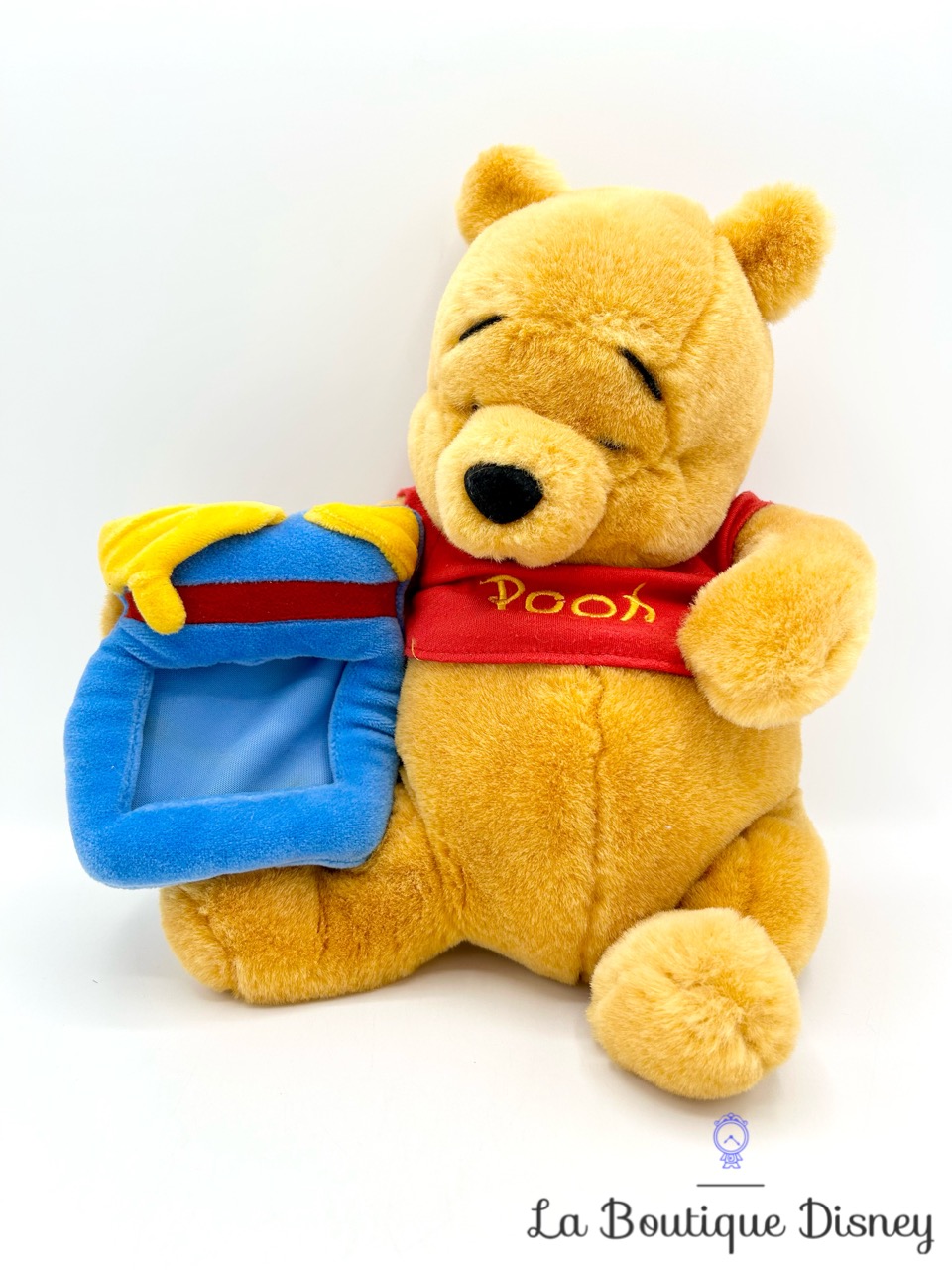peluche-cadre-winnie-ourson-disney-store-vintage-cadre-pot-miel-bleu-1