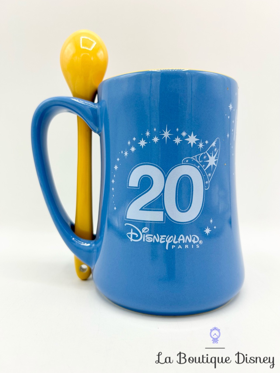 tasse-mickey-mouse-20-ème-anniversaire-cuillère-disneyland-mug-disney-bleu-20-ans-4