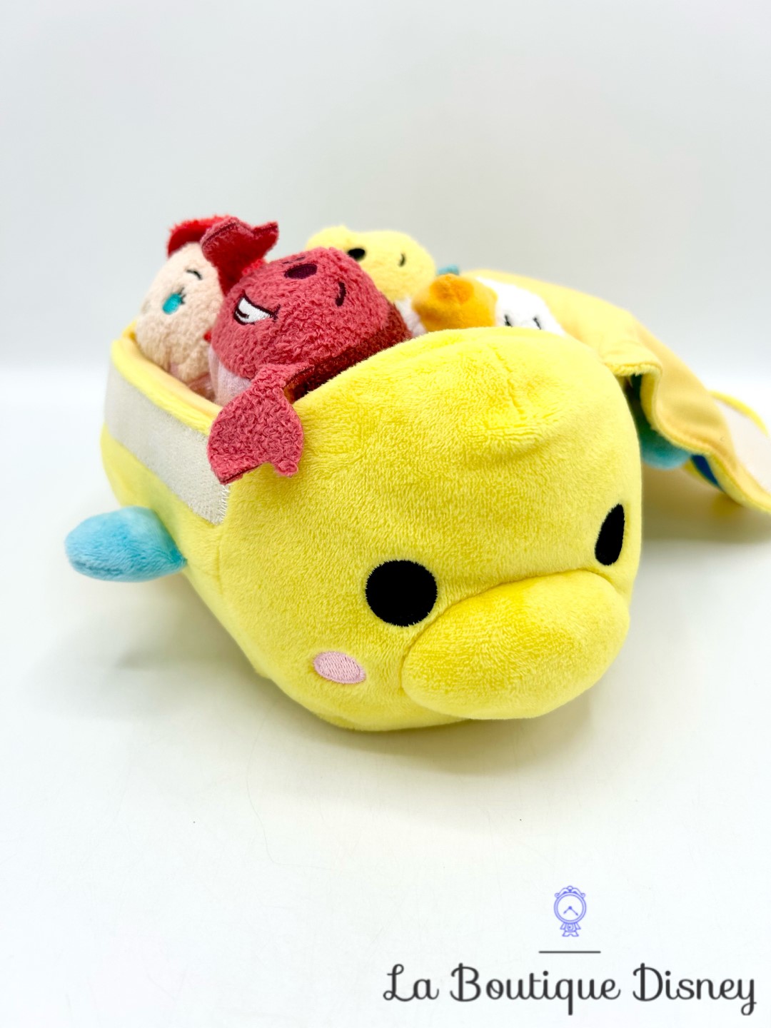 Peluche Set Polochon Bag Tsum Tsum Flounder Disney Store 2016 La Petite Sirène Ariel Eureka Sebastien