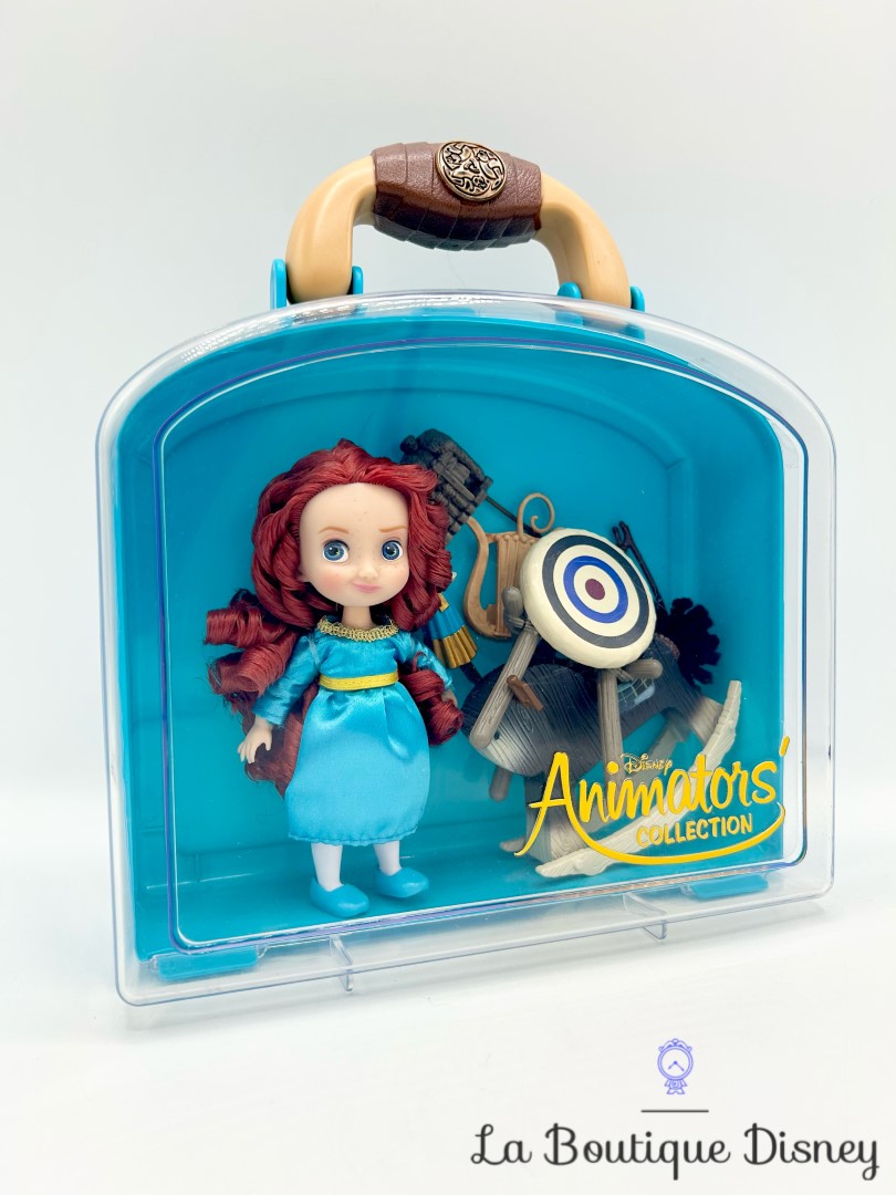 Ensemble de jeu Coffret Mini Poupée Mérida Rebelle Animators Collection Disney Store valise