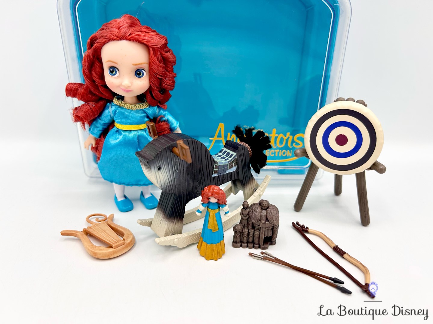 Ensemble de jeu Coffret Mini Poupée Mérida Rebelle Animators Collection Disney Store valise