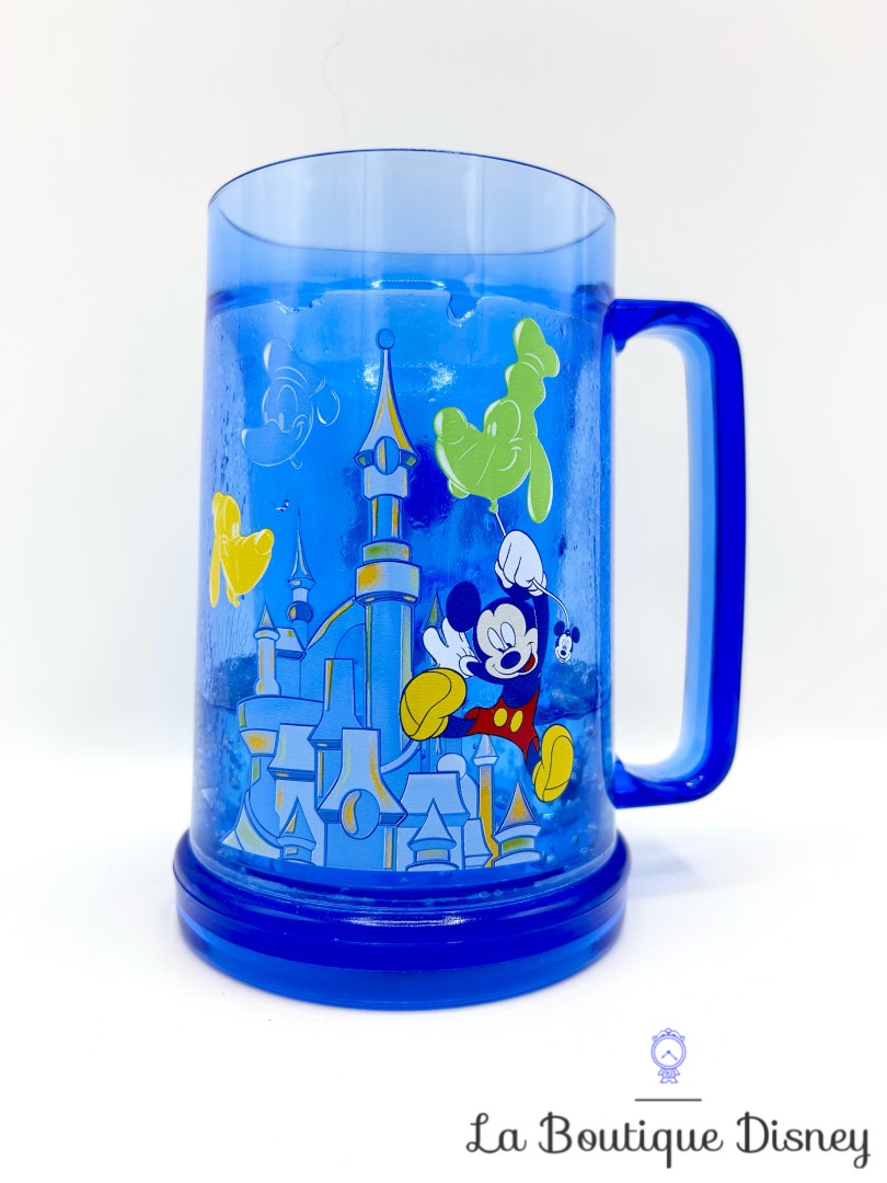Tasse plastique Mickey Freezer Disneyland Paris Disney mug chope congélateur glace bleu