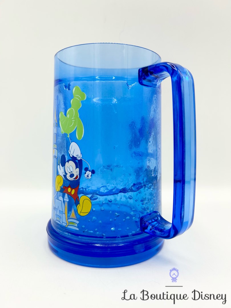 Tasse plastique Mickey Freezer Disneyland Paris Disney mug chope congélateur glace bleu