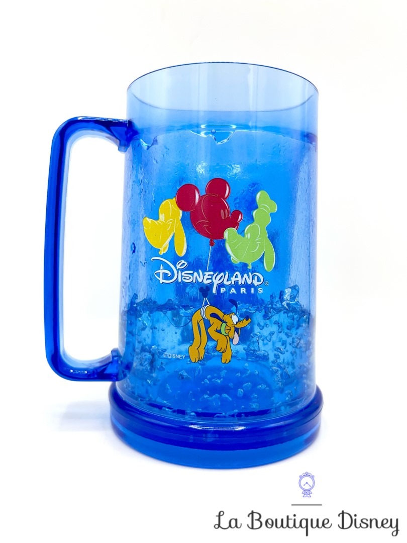 Tasse plastique Mickey Freezer Disneyland Paris Disney mug chope congélateur glace bleu