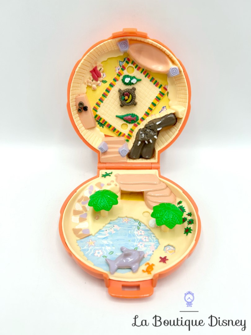 Rare Polly Pocket – Bluebird 1989 – Noël Avec Traîneau Et 3 Personnages