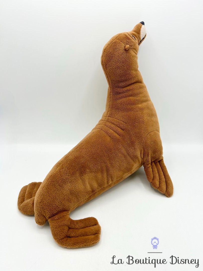 Peluche Rudder Le monde de Dory Disney Store écusson otarie marron 38 cm (2)