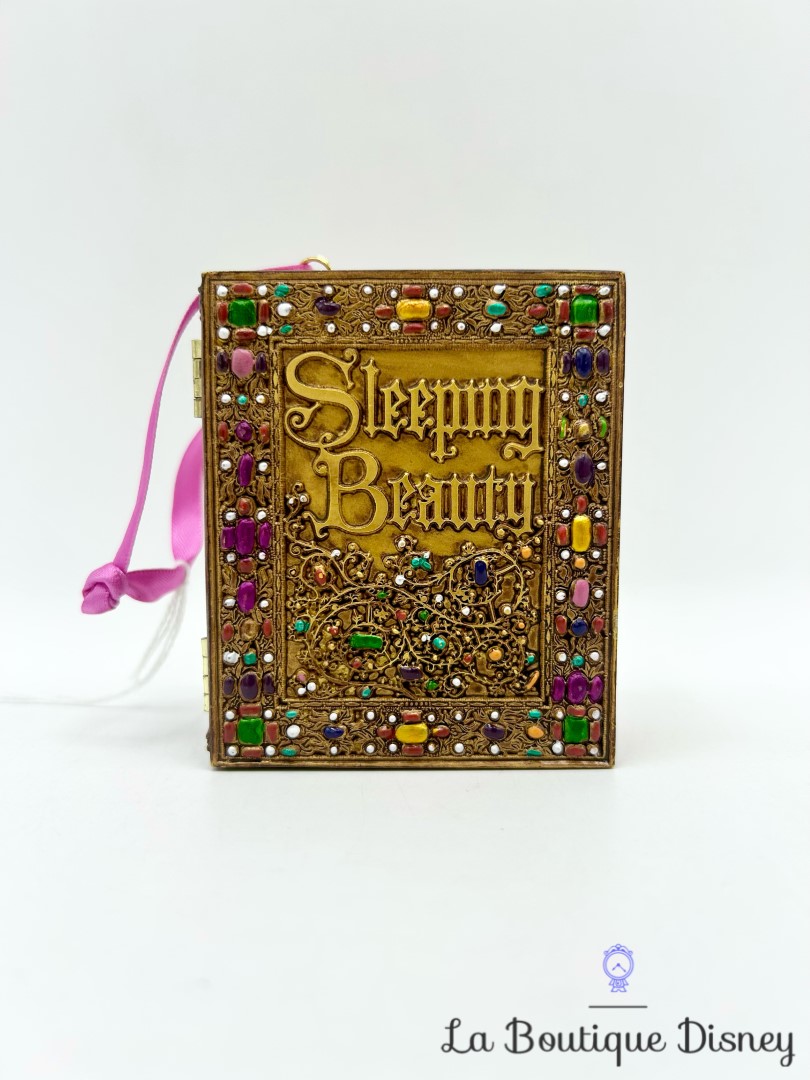 Ornement Noël Sketchbook Sleeping Beauty Storybook musical Disney Store 2023 Living Magic boule suspension