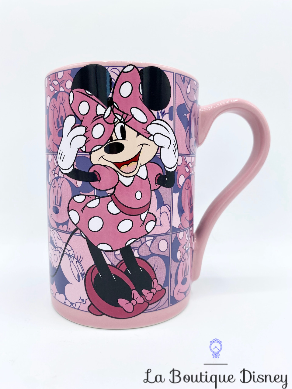 Tasse Minnie Mouse Disneyland Paris Mug Disney Dessin rose blanc