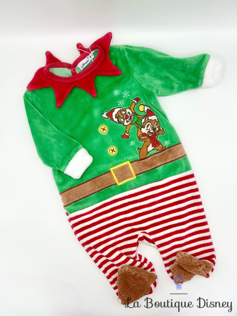 pyjama-tic-et-tac-noel-disneyland-disney-bébé-vert-rouge (4)