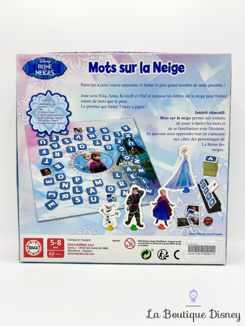 Jeu de société Mots sur la Neige La Reine des Neiges Disney Educa ...