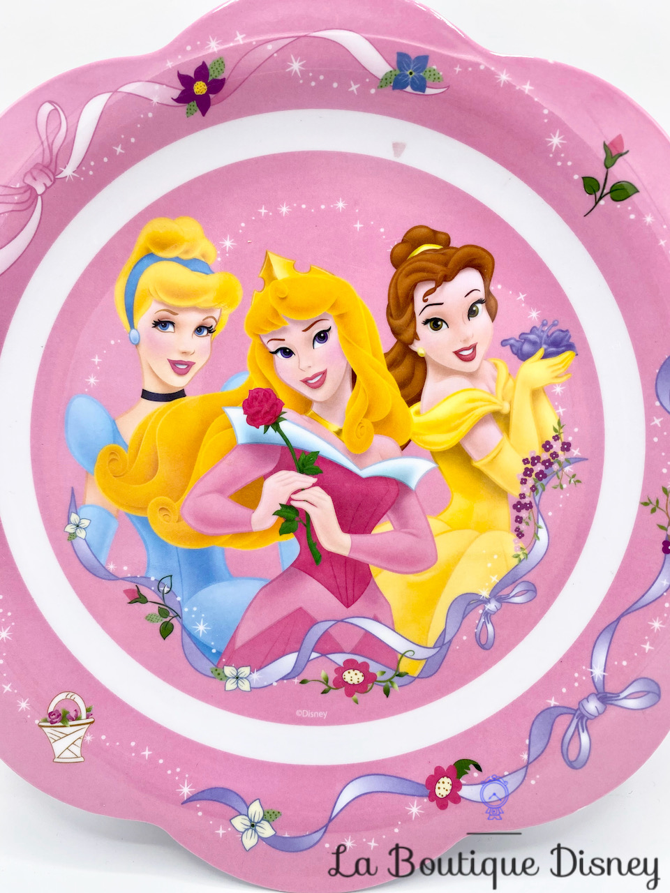 assiette-princesses-disney-spel-cendrillon-aurore-belle-ondulation-rose-plastique-1